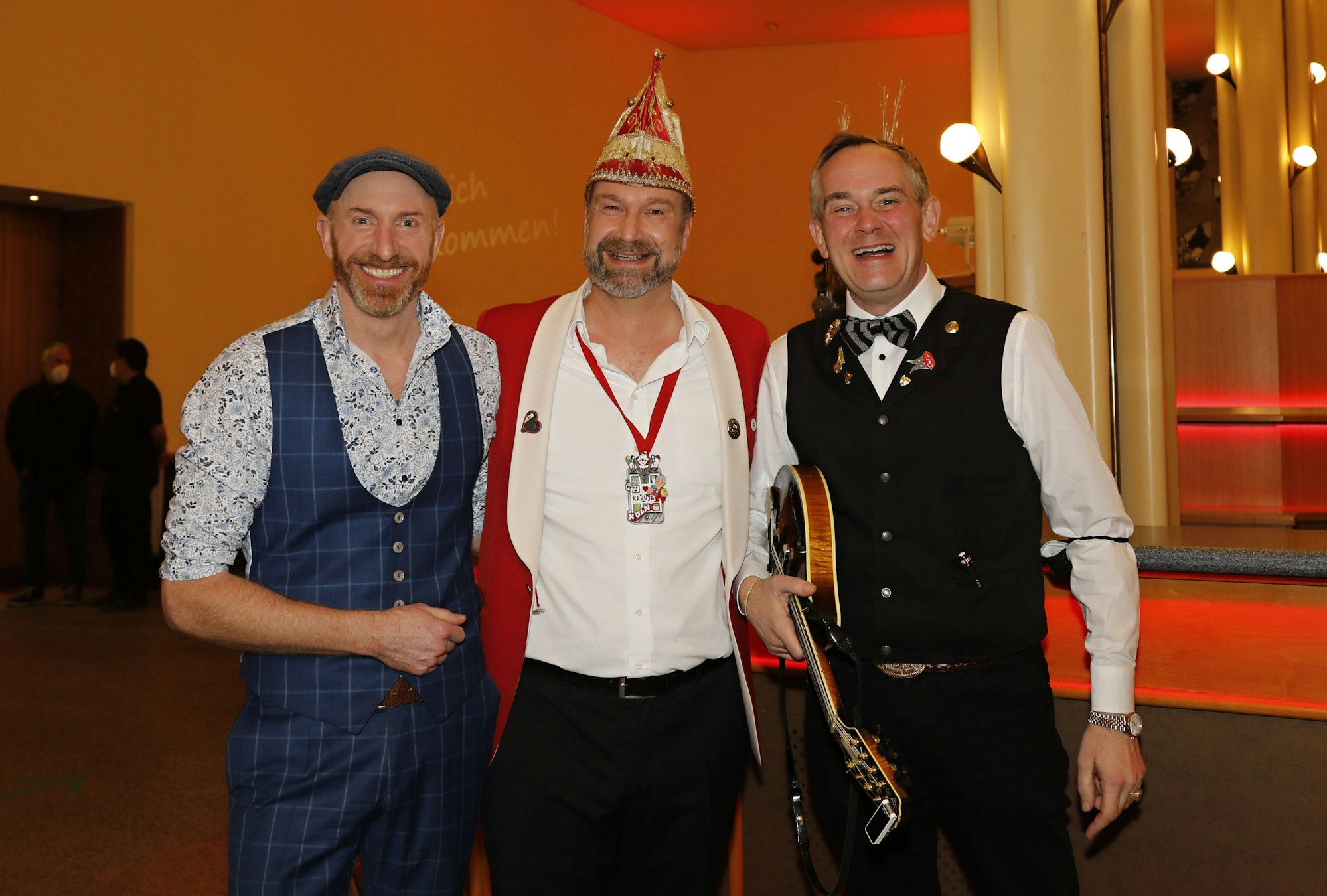 Martin Schopp, Volker Weininger und JP Weber (v.l.) am 7. Januar 2021 im Kölner Gürzenich