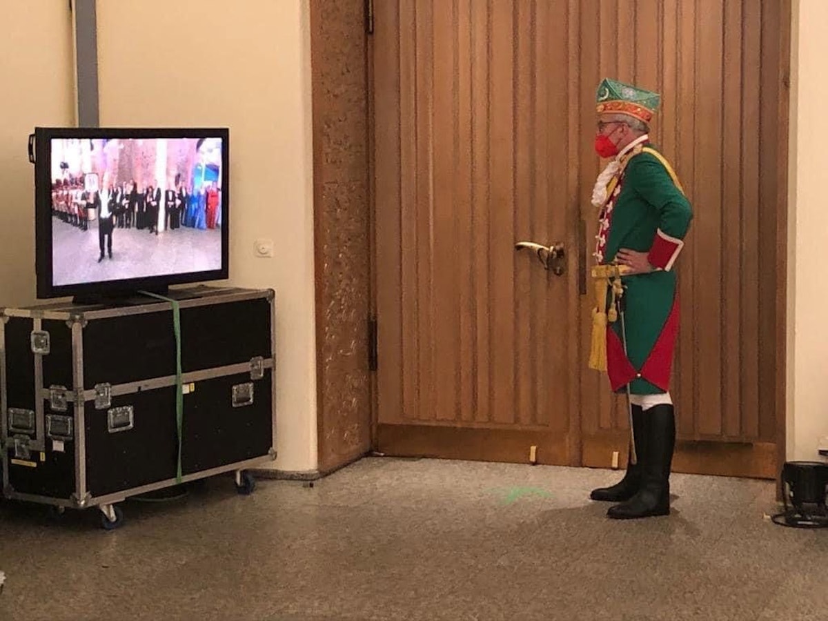 Altstädter-Präsident Hans Kölschbach bei der Proklamation im Gürzenich am 7. Januar