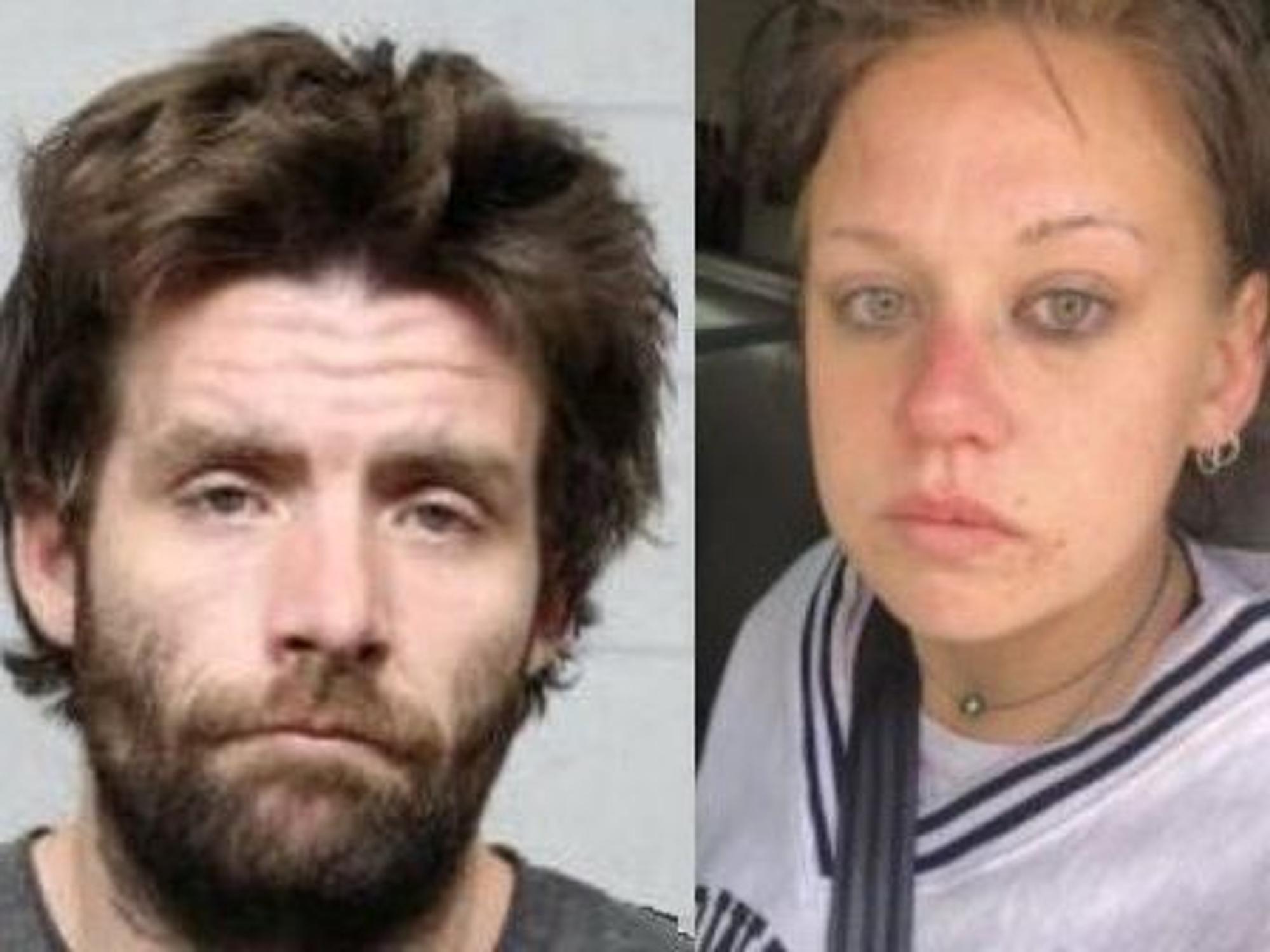 Polizeifoto der Tatverdächtigen Nicholas Johnson und Brinlee Denison