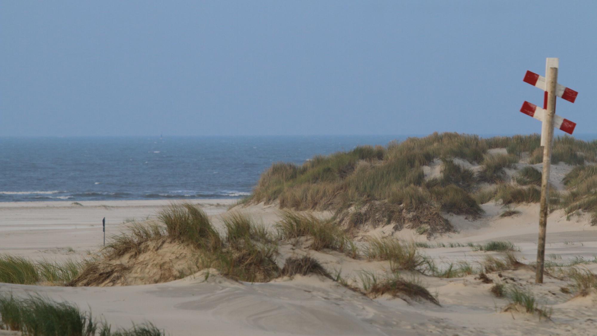 Blick auf einen Strandabschnitt auf Norderney
