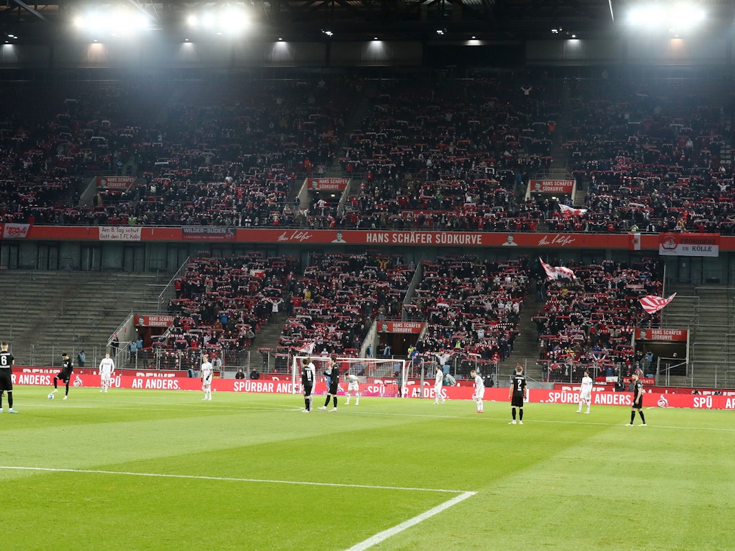 Fans des 1. FC Köln im Rhein-Energie-Stadion.