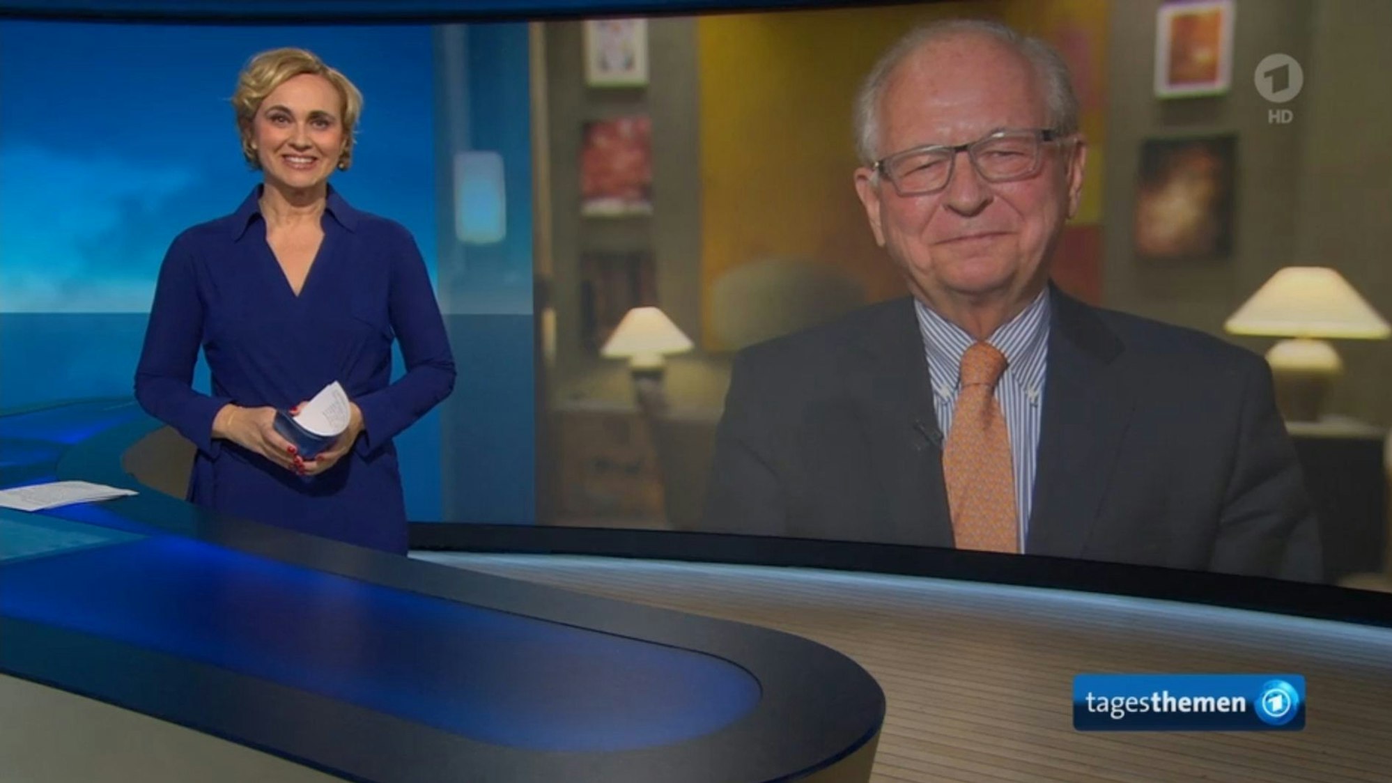 Caren Miosga im Gespräch mit Ischinger.