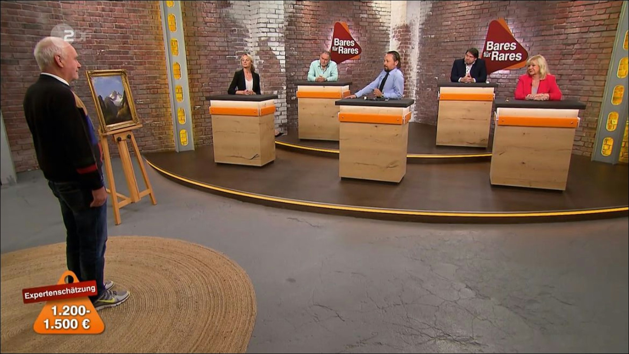 Jürgen Wolke möchte die Händler und Händlerinnen bei Bares für Rares von dem Wert seines Gemäldes überzeugen.