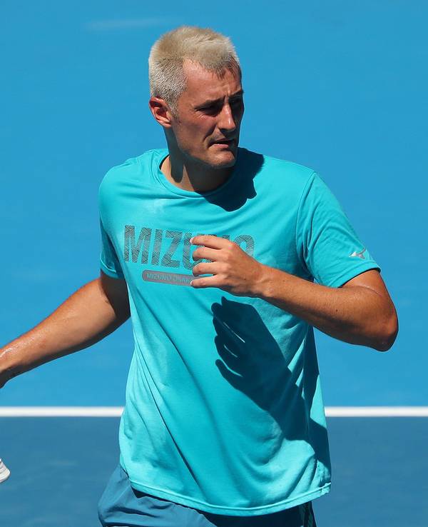Bernard Tomic beim Training vor den Australian Open