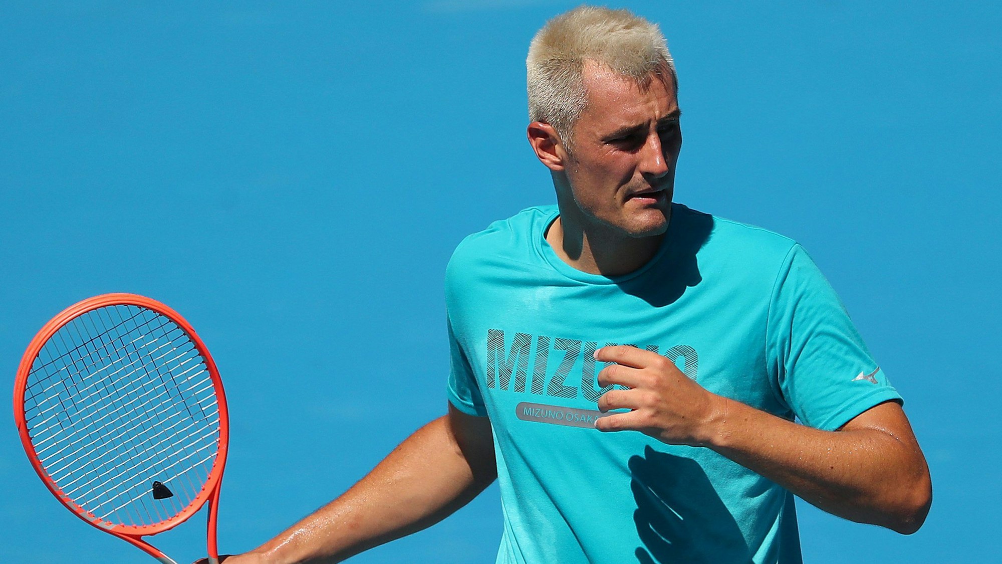 Bernard Tomic beim Training vor den Australian Open