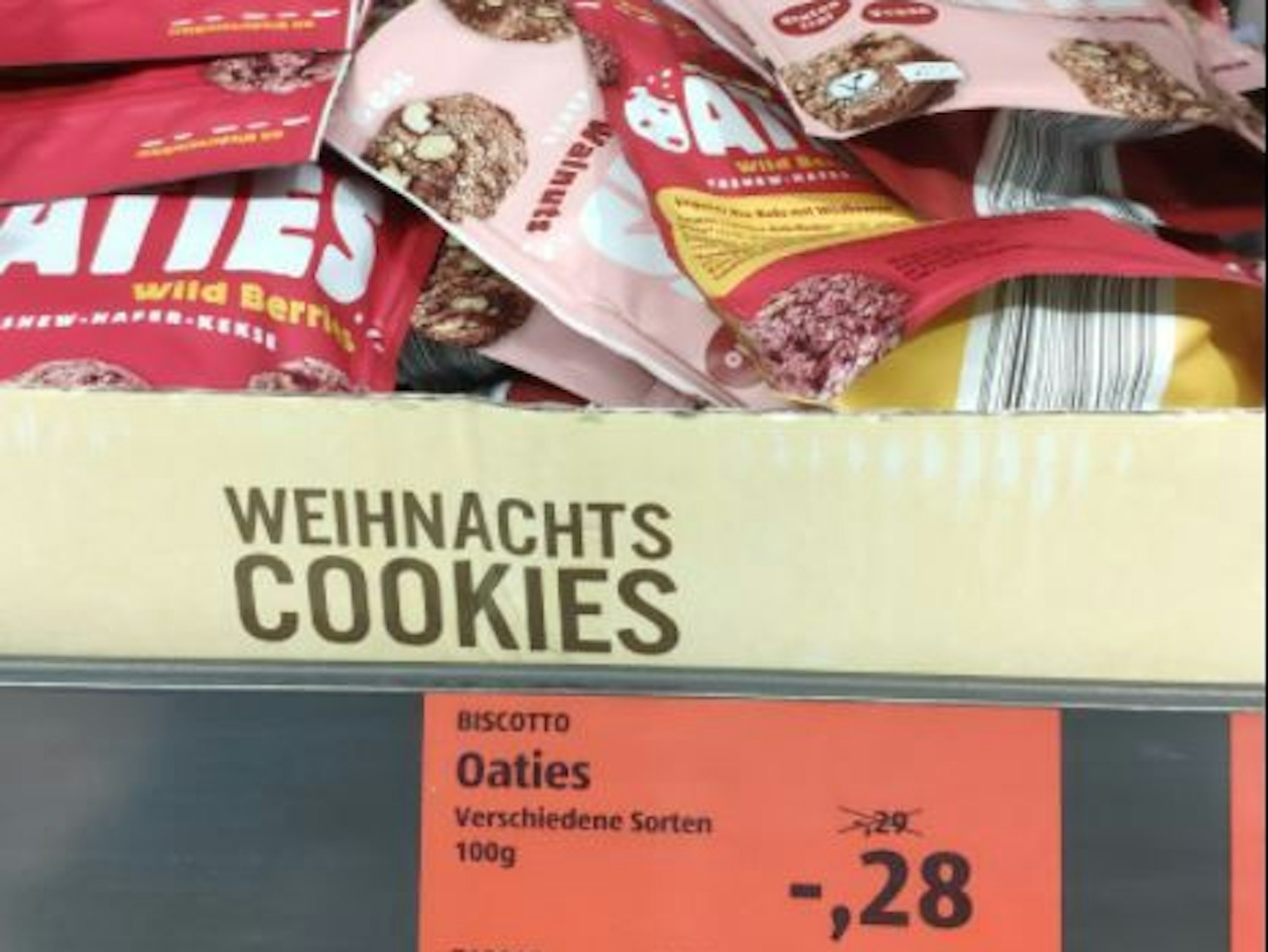 Aldi hat reduziert: Dieses Foto postete der Kunde auf der Facebook-Seite von Aldi Süd. Der Preis sorgt bei ihm für Unverständnis.