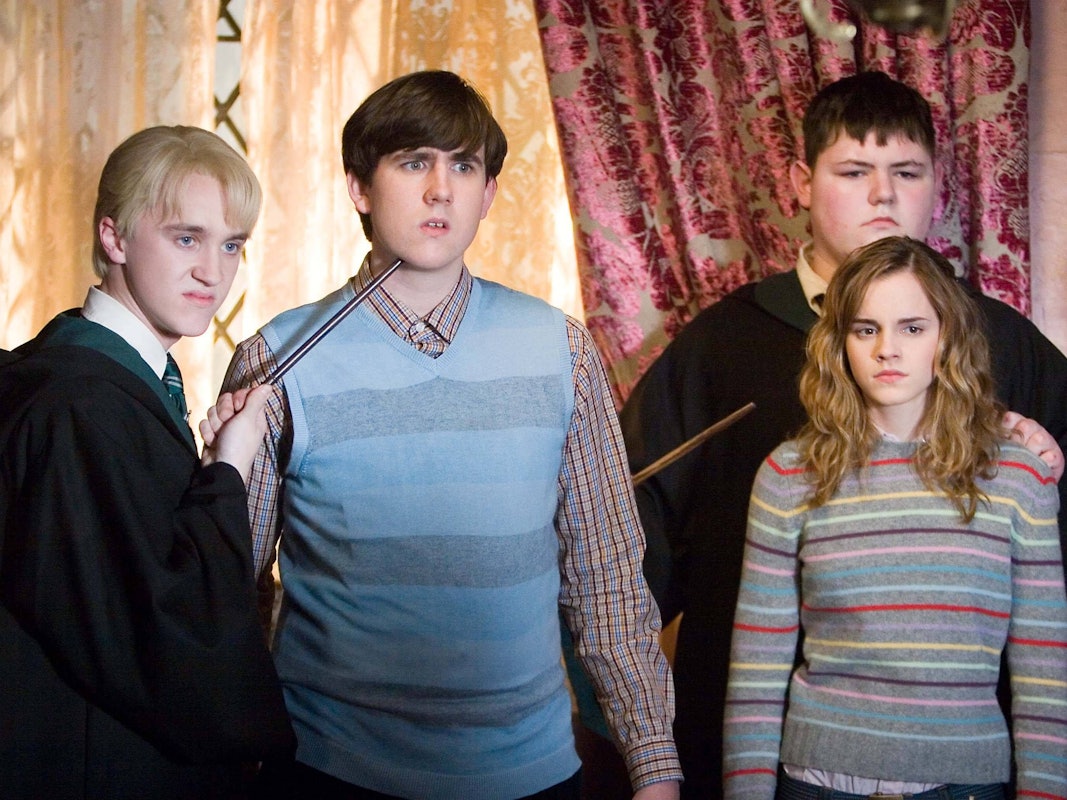 Tom Felton, Matthew Lewis, Emma Watson und Jamie Waylett.