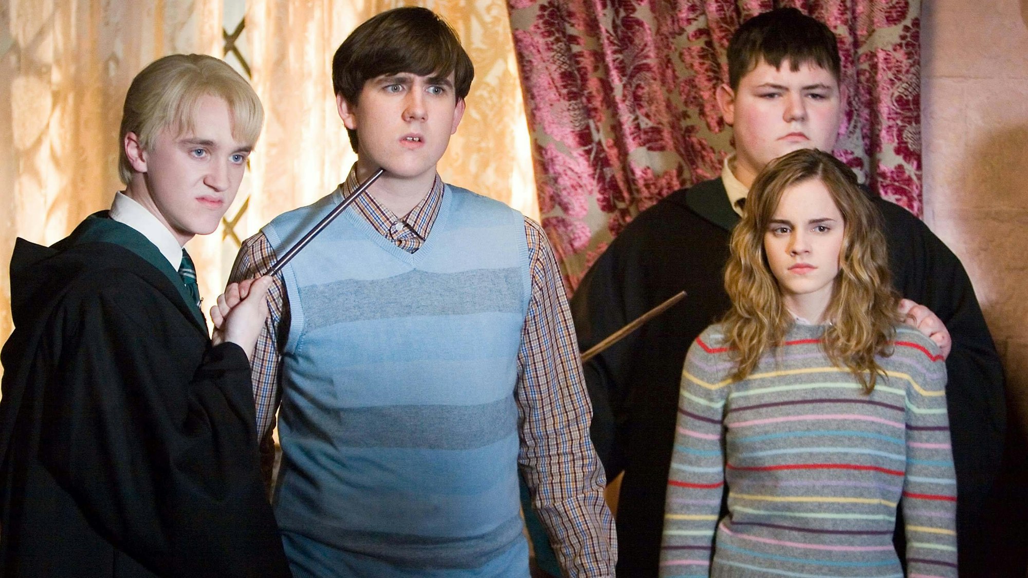 Tom Felton, Matthew Lewis, Emma Watson und Jamie Waylett.
