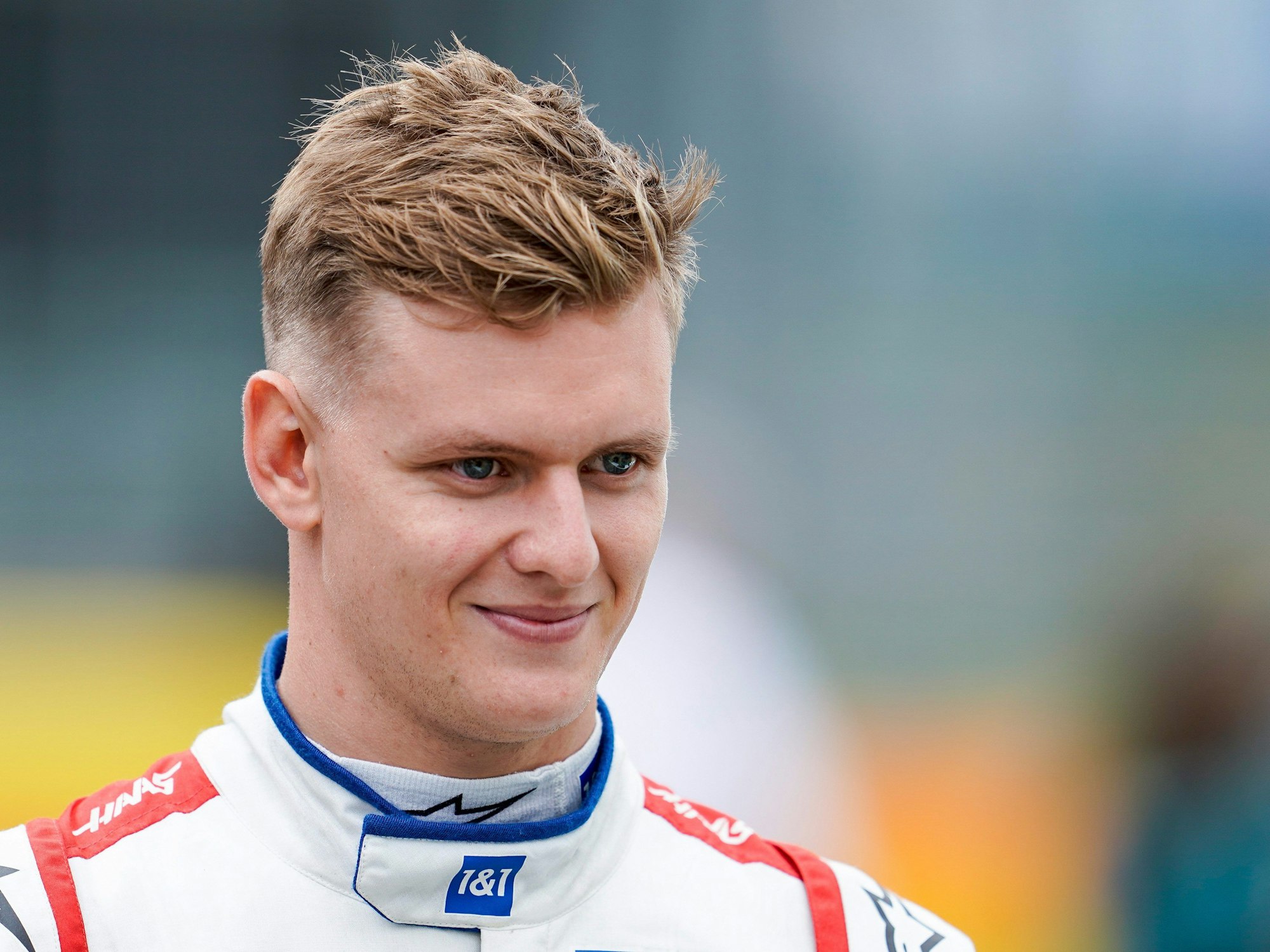 Mick Schumacher aus Deutschland vom Team Haas nimmt an der Präsentation des Formel-1-Autos 2022 teil.