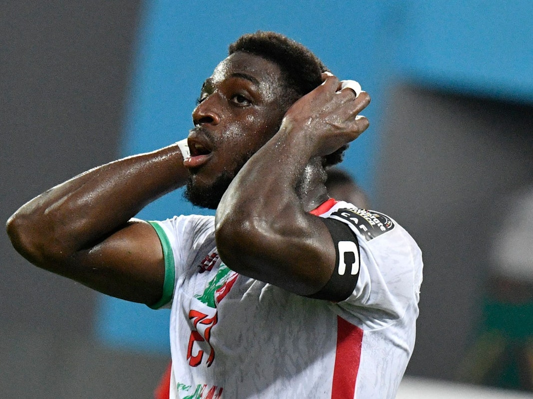 Aboubakar Kamara schlägt die Hände über dem Kopf zusammen