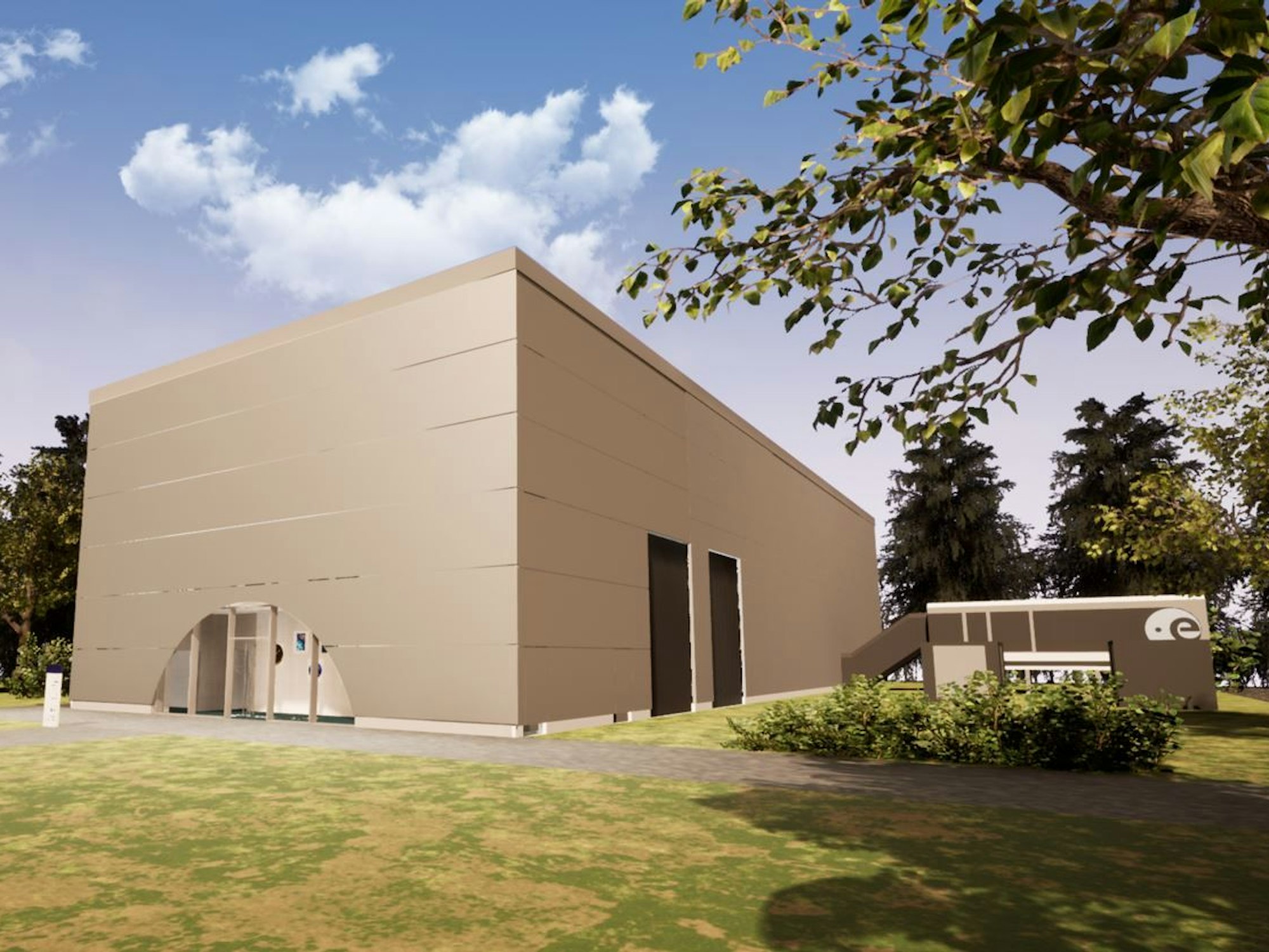 Eine Grafik eines Gebäudes