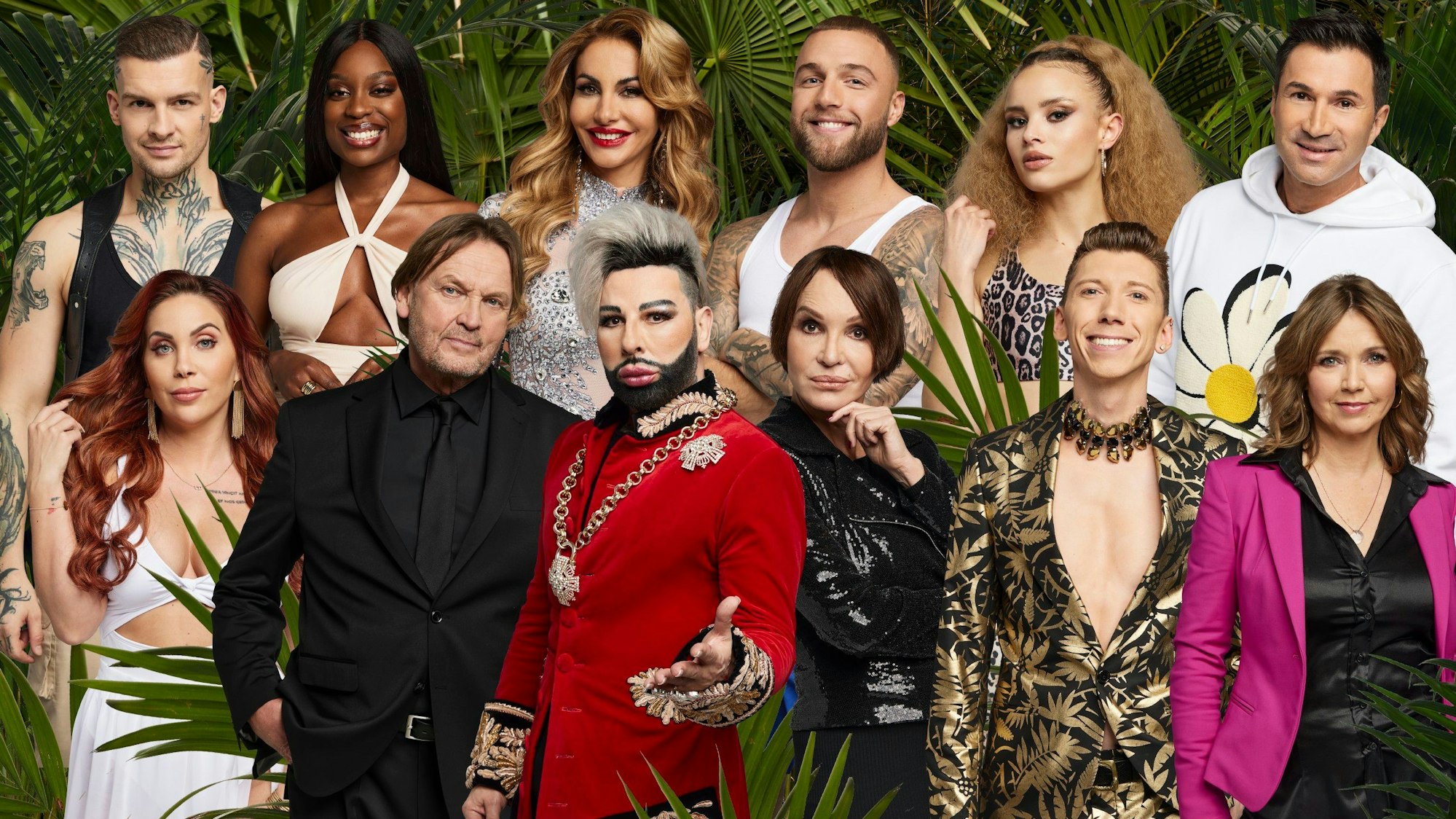 Eric Stehfest, Linda Nobat, Janina Youssefian, Filip Pavlovic, Christin Okpara, Lucas Cordalis, Tara Tabitha, Peter Althof, Harald Glööckler, Anouschka Renzi, Manuel Flickinger und Tina Ruland.