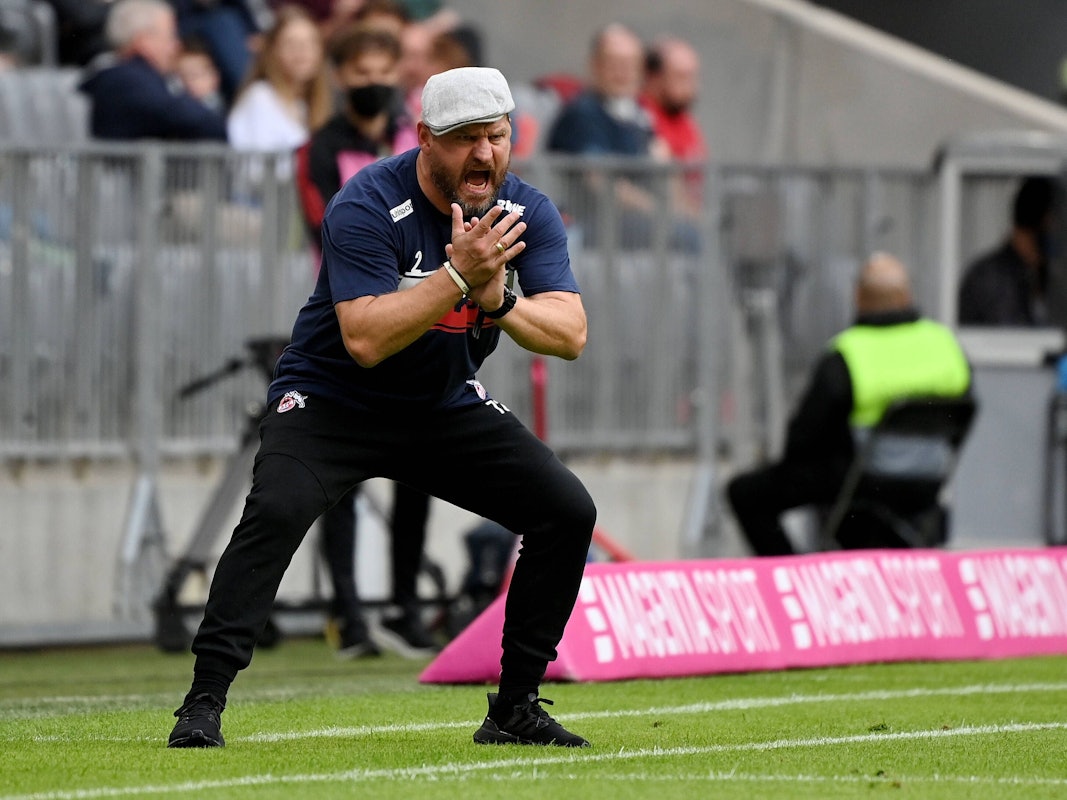 Steffen Baumgart beim Hinspiel gegen den FC Bayern München