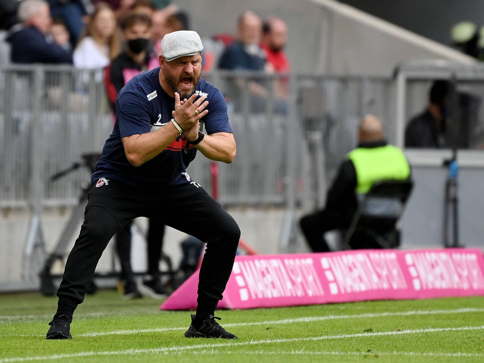 Steffen Baumgart beim Hinspiel gegen den FC Bayern München