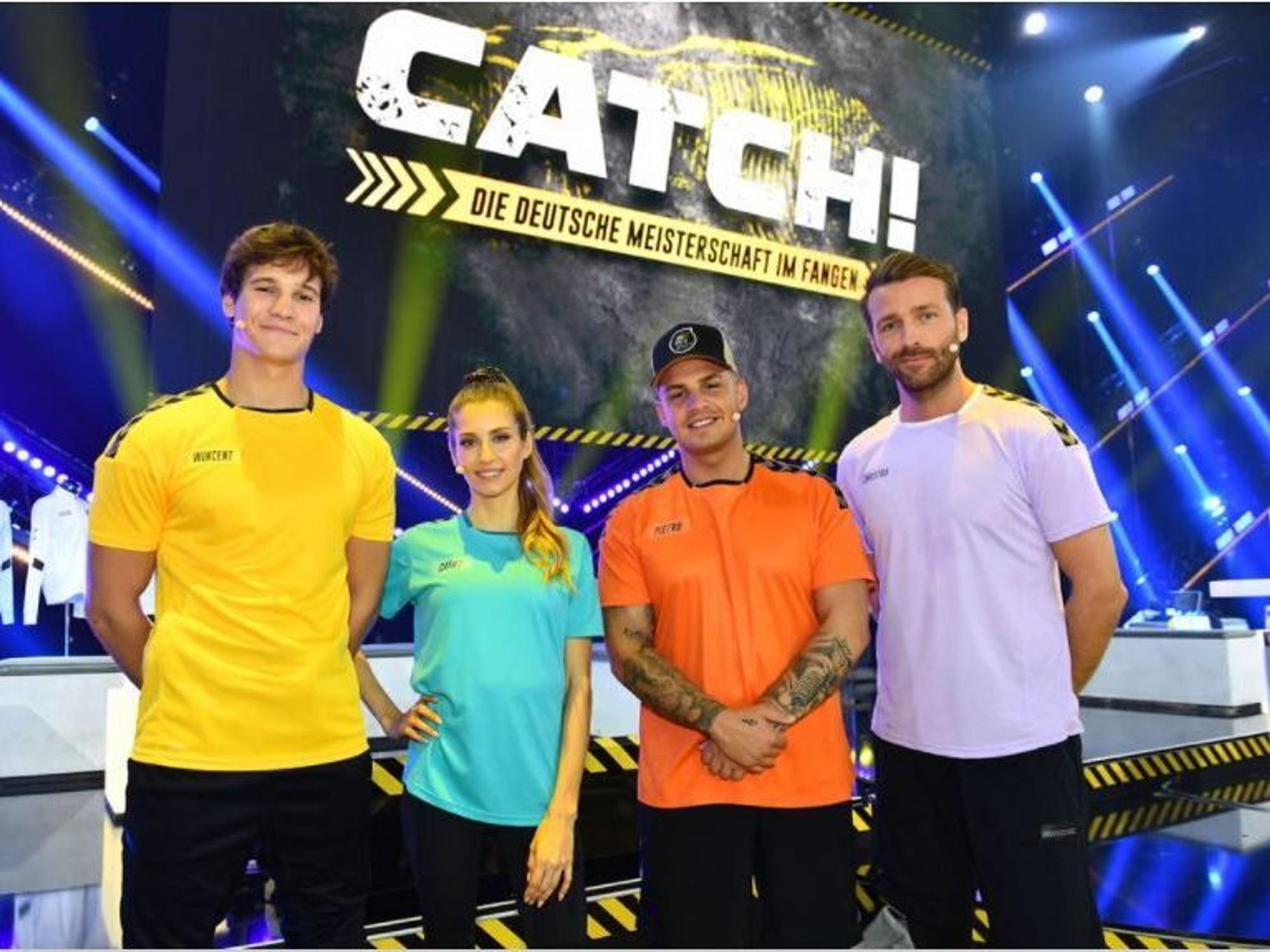Wincent Weiss, Cathy Hummels, Pietro Lombardi und Christian Düren (v.l.) wollen ihre Teams als Kapitäne zum Sieg führen.