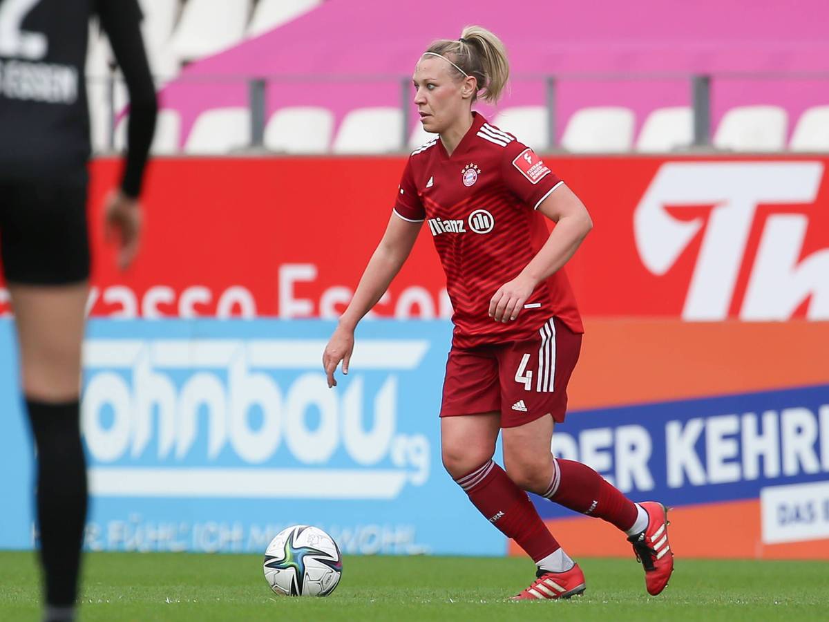 Kristin Demann, hier beim Spiel gegen die SGS Essen am 6. November 2021, gilt als erfahrene Defensiv-Spezialistin.