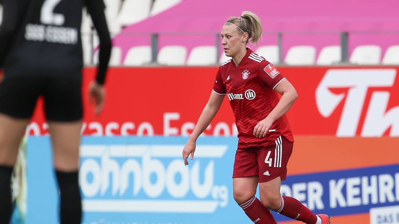 Kristin Demann, hier beim Spiel gegen die SGS Essen am 6. November 2021, gilt als erfahrene Defensiv-Spezialistin.