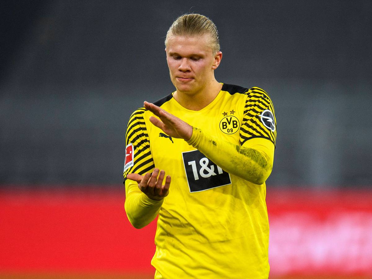 Erling Haaland klatscht in die Hände