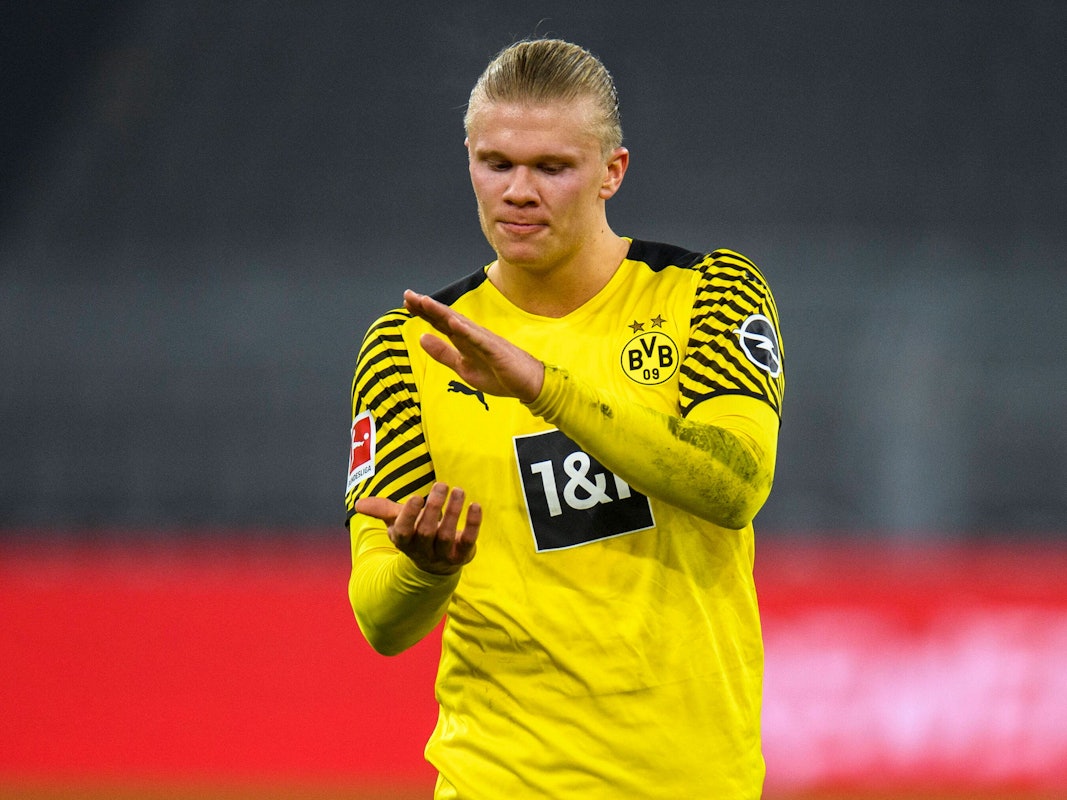 Erling Haaland klatscht in die Hände