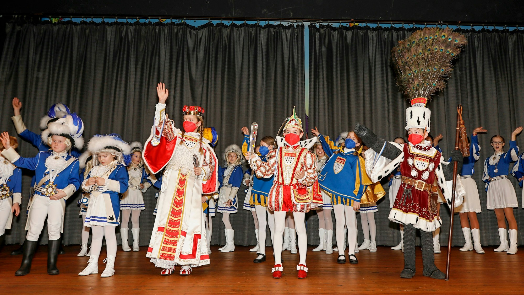 Kinderdreigestirn bei den Pänz der Blauen Funken