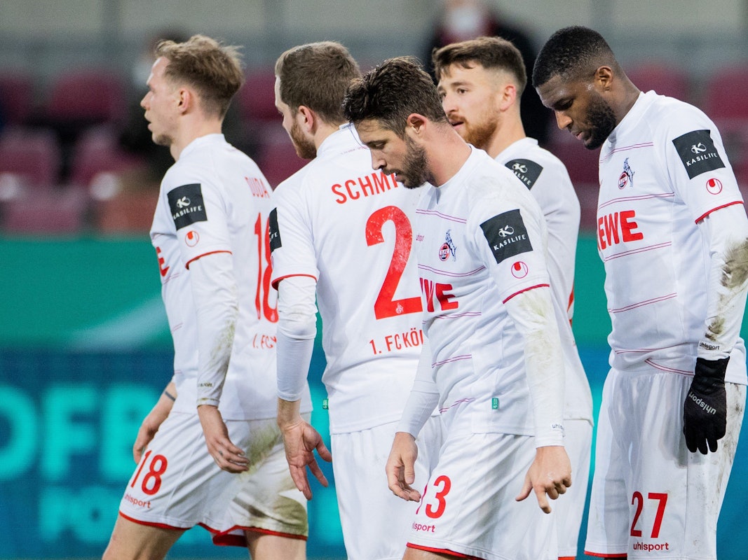 Die Kölner nach dem zwischenzeitlichen 1:1.