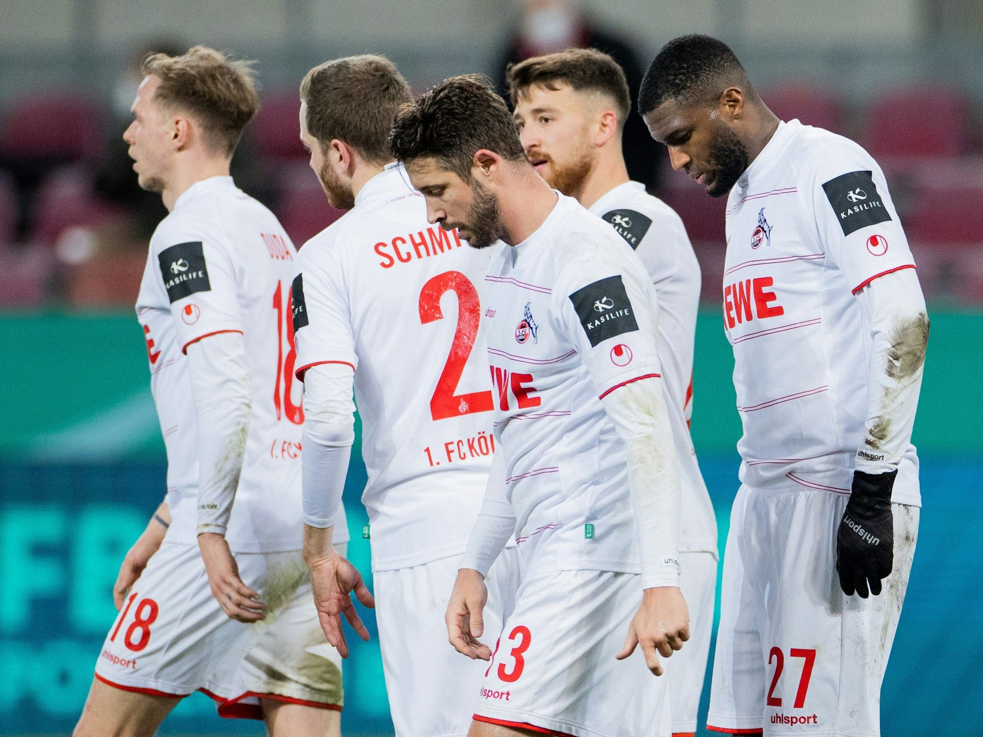 Die Kölner nach dem zwischenzeitlichen 1:1.