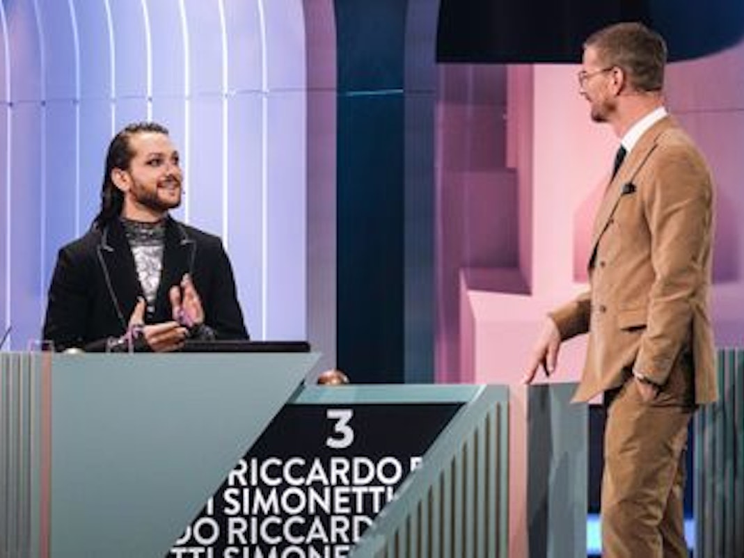 Riccardo Simonetti (links) und Joko Winterscheidt in „Wer stiehlt mir die Show“ vom 18. Januar 2022.