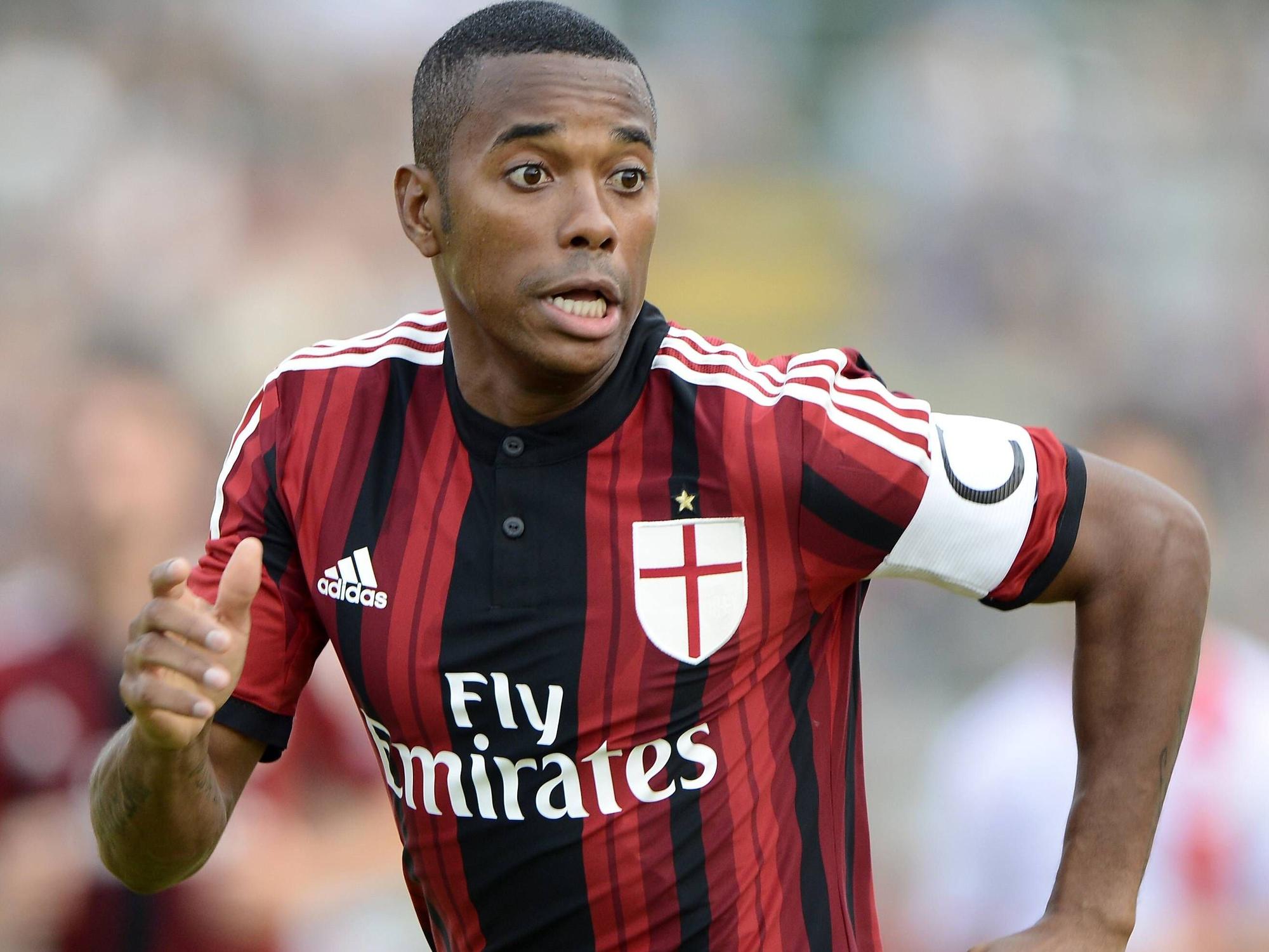 Robinho in Monza bei einem Testspiel des AC Mailand.