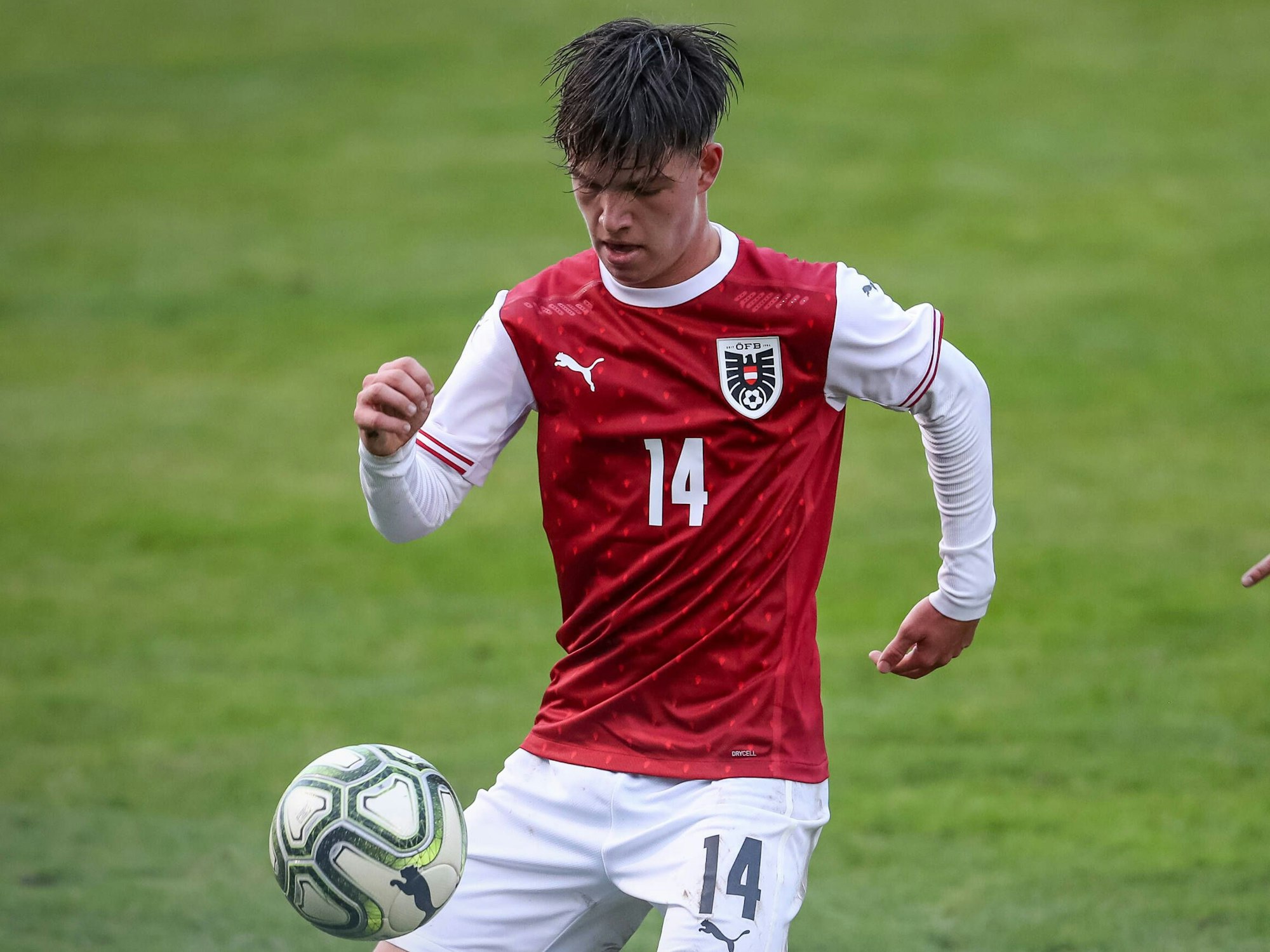 Österreichs Jugendnationalspieler Nicolas Bajlicz bei einem U18-Turnier in seiner Heimat Österreich.