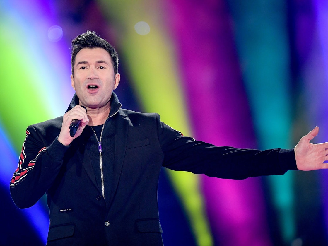 Lucas Cordalis steht bei der Show "Schlagerchampions – Das große Fest der Besten" auf der Bühne.