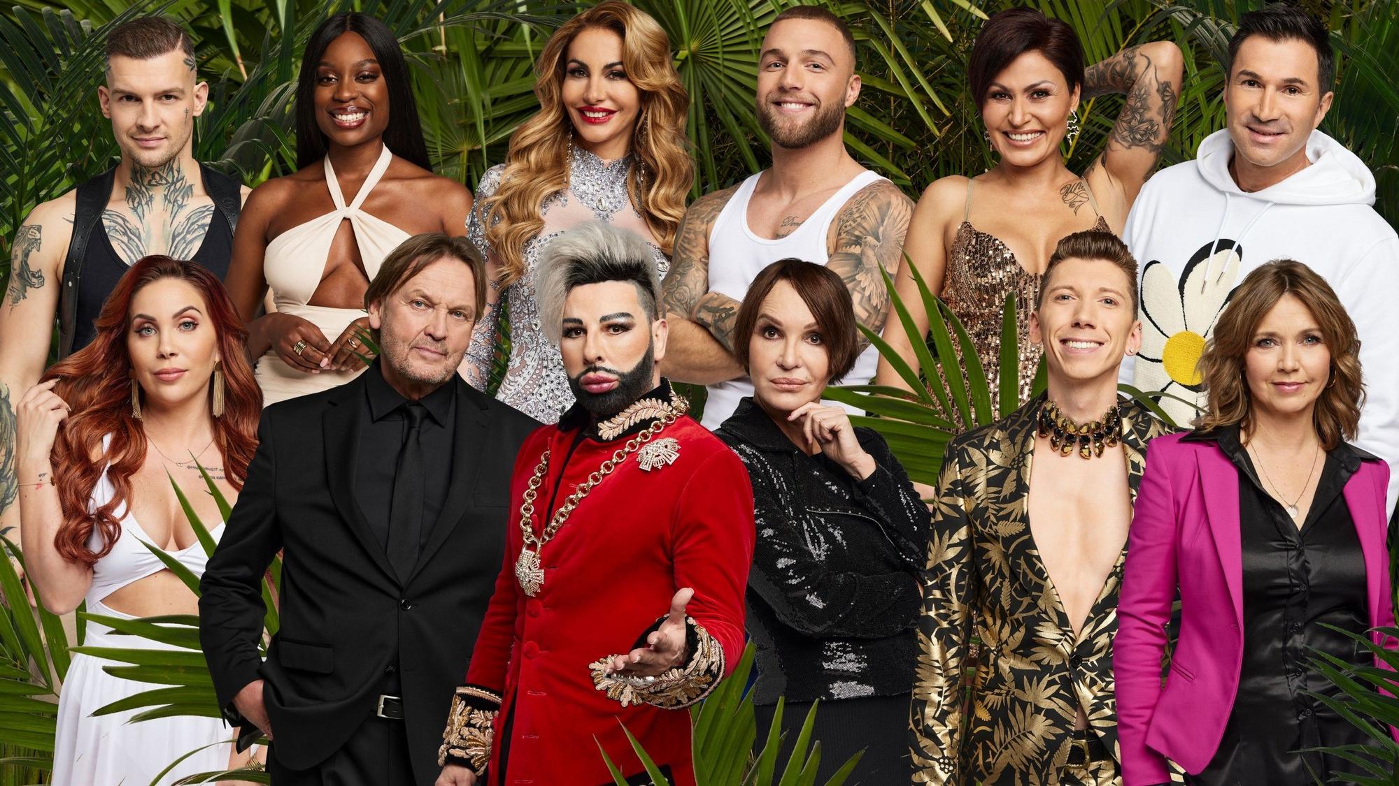 V.o.l.: Eric Stehfest, Linda Nobat, Janina Youssefian, Filip Pavlovic, Jasmin Herren, Lucas Cordalis, Tara Tabitha, Peter Althof, Harald Glööckler, Anouschka Renzi, Manuel Flickinger und Tina Ruland.
Foto: RTL