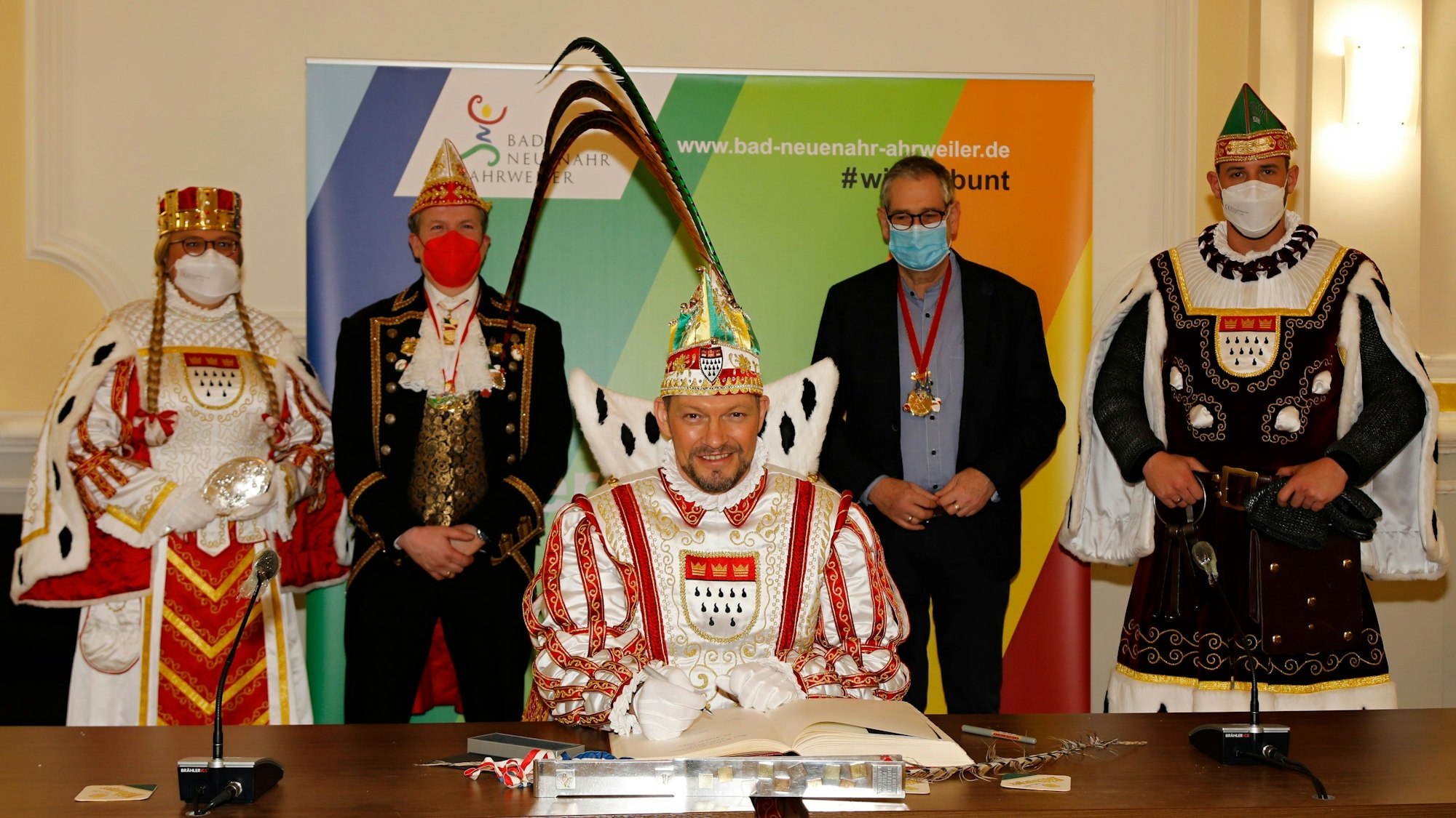 Dreigestirn, Kuckelkorn und Bürgermeister Guido Orthen.