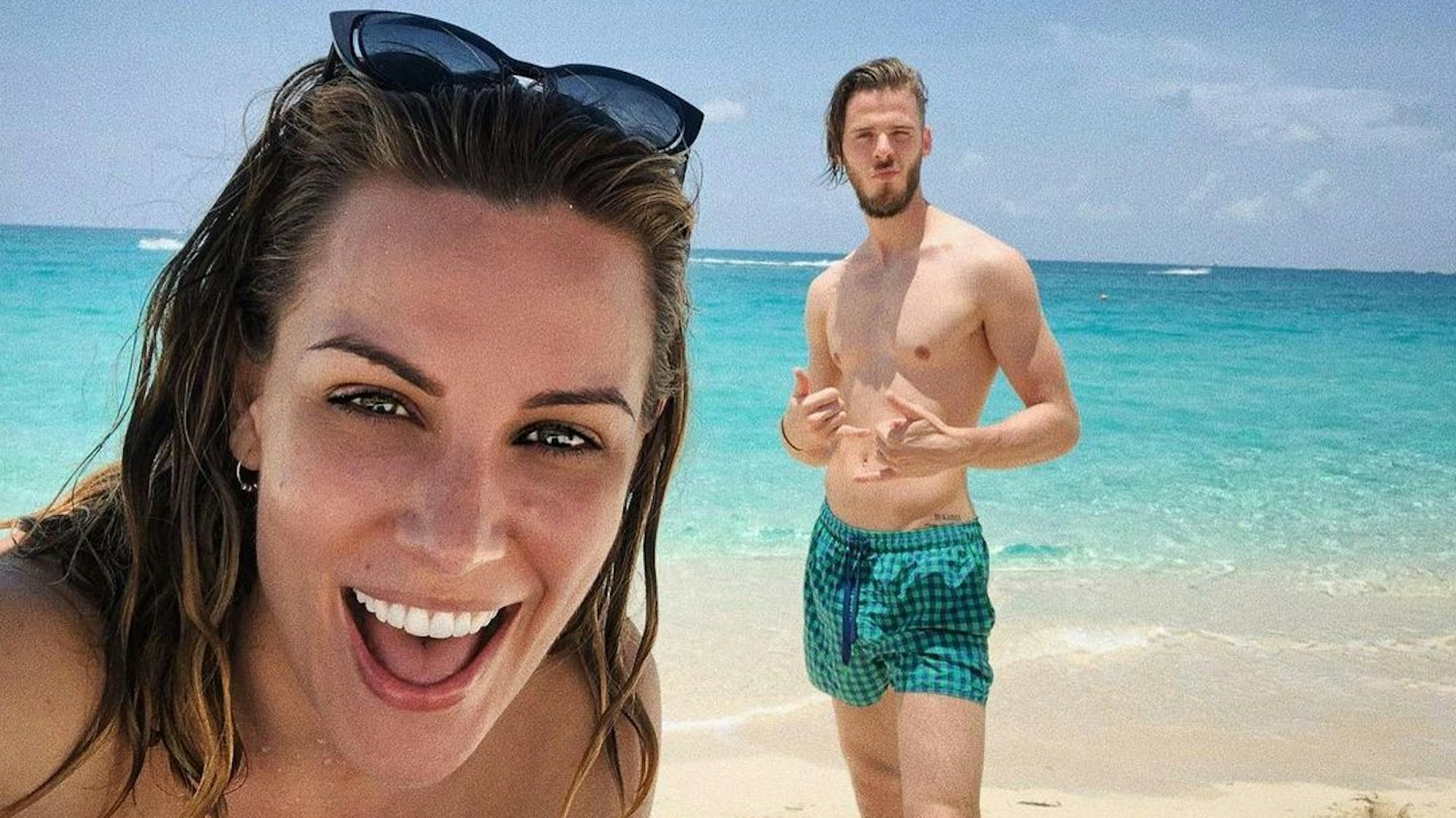 David de Gea postet ein Selfie von sich mit Freundin Edurne im Vordergrund.