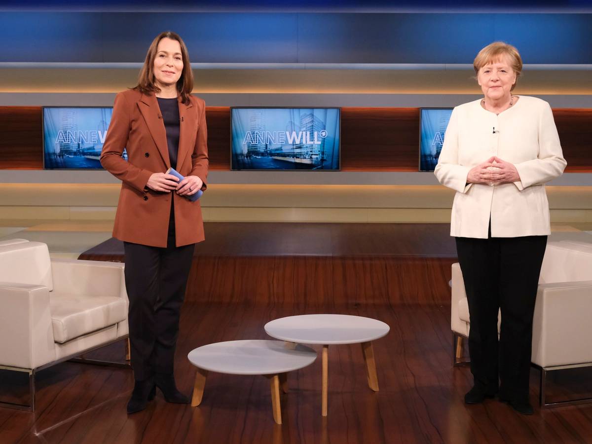 Bundeskanzlerin Angela Merkel (CDU) ist zu Gast in der ARD-Talksendung "Anne Will".