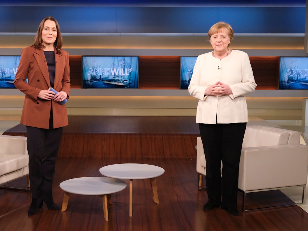 Bundeskanzlerin Angela Merkel (CDU) ist zu Gast in der ARD-Talksendung "Anne Will".