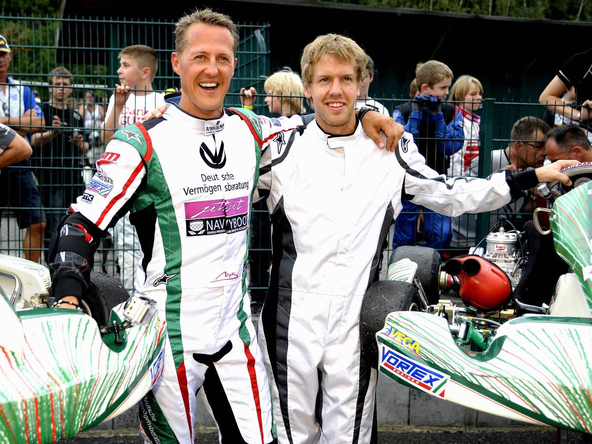 Michael Schumacher und Sebastian Vettel in Kerpen-Manheim.