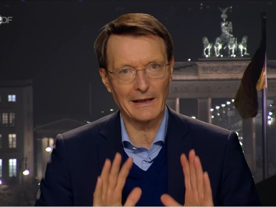 Karl Lauterbach am 26.1.2022 im „heute journal“.