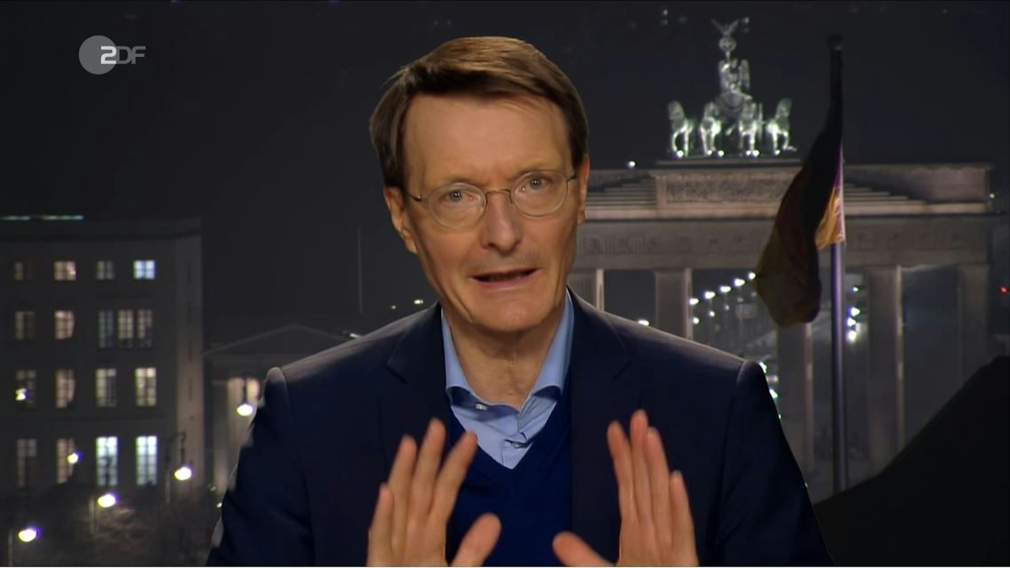 Karl Lauterbach am 26.1.2022 im „heute journal“.