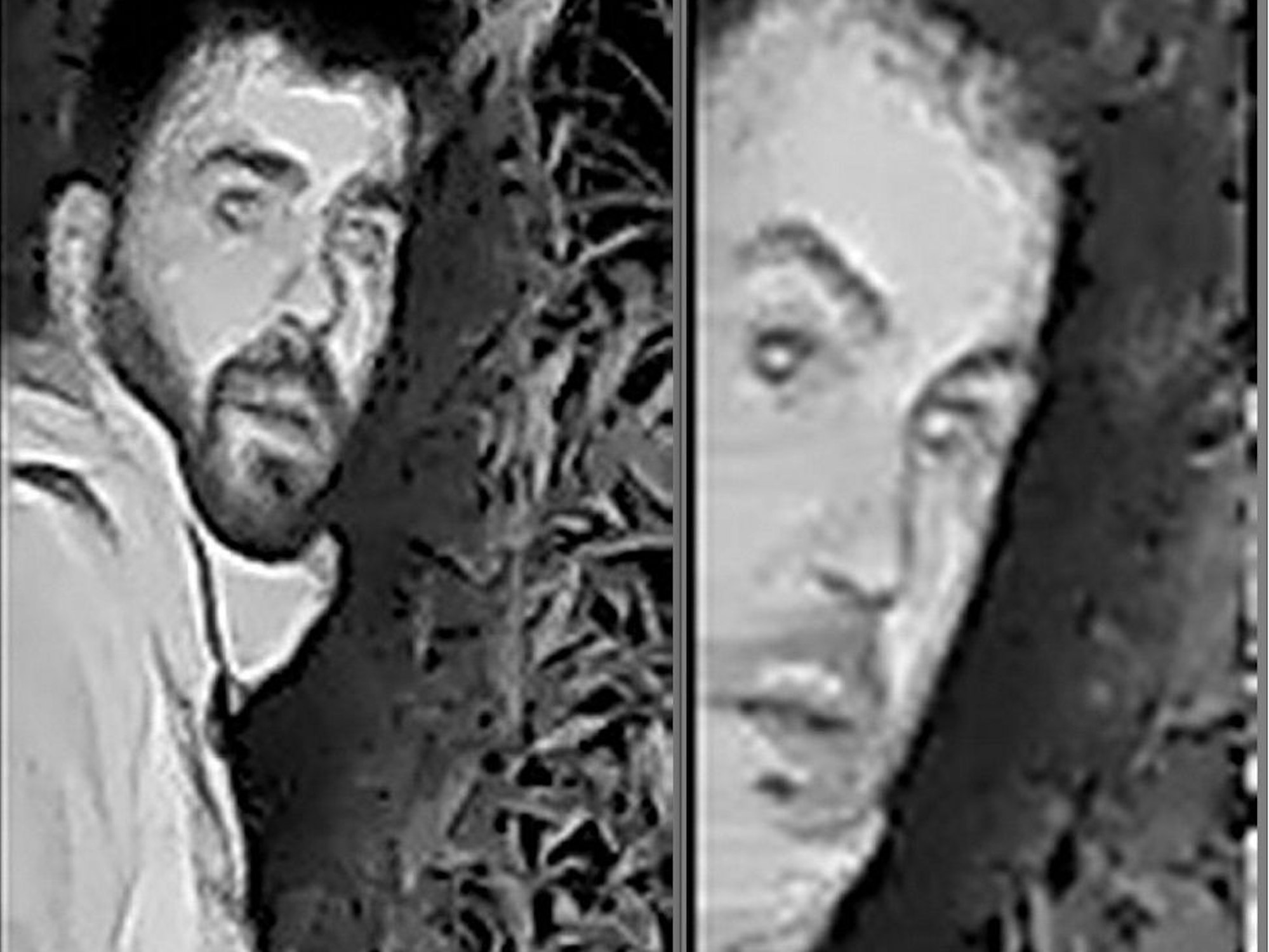 Zwei tatverdächtige Einbrecher, aufgenommen von einer Überwachungskamera.