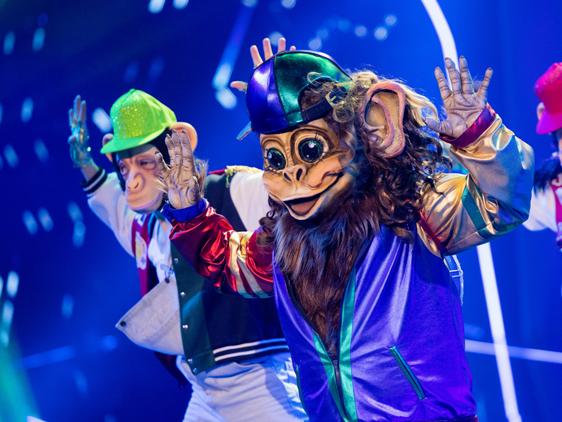 Der Affe in The Masked Dancer 2022 am 27. Januar 2022.