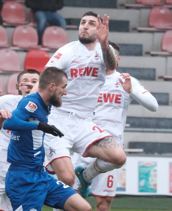 Neuzugang Julian Chabot spielte am Donnerstag, 27. Januar 2022, zum ersten Mal in der Kölner Innenverteidigung.