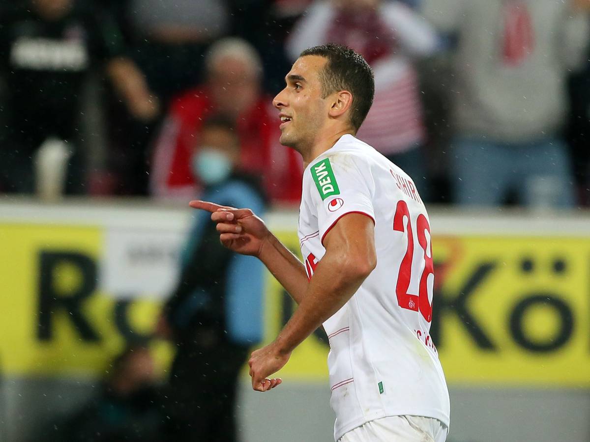 Ellyes Skhiri jubelt für den 1. FC Köln.