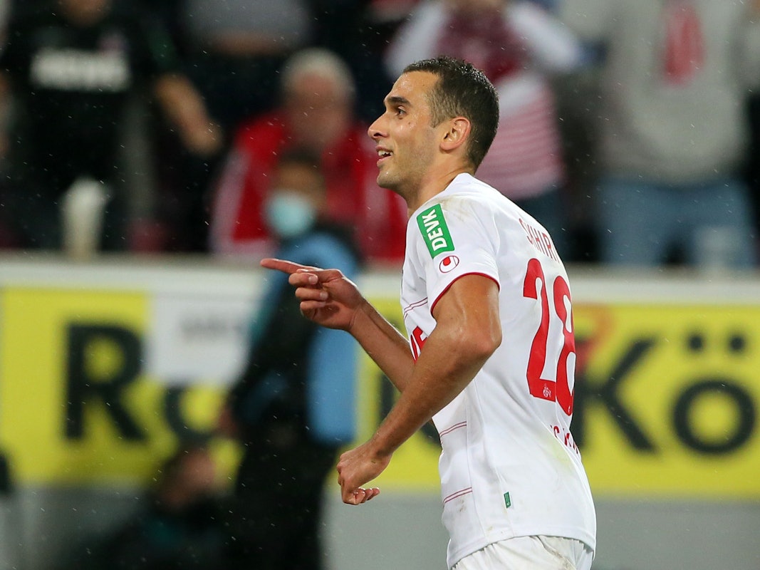 Ellyes Skhiri jubelt für den 1. FC Köln.