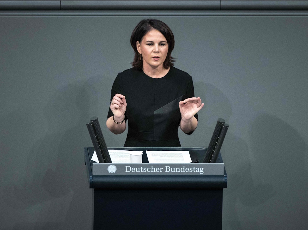 Annalena Baerbock hat im Bundestag deutliche Worte an Russland gerichtet.