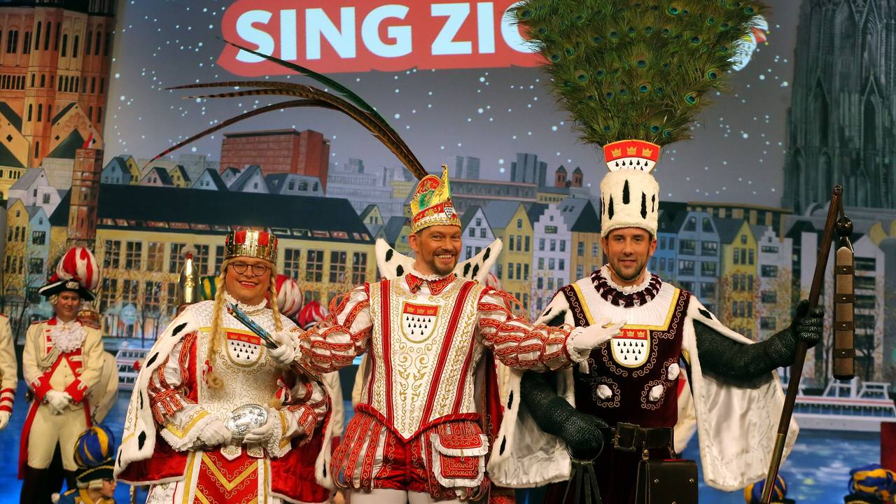 Das Kölner Dreigestirn bei der Proklamation im Gürzenich.