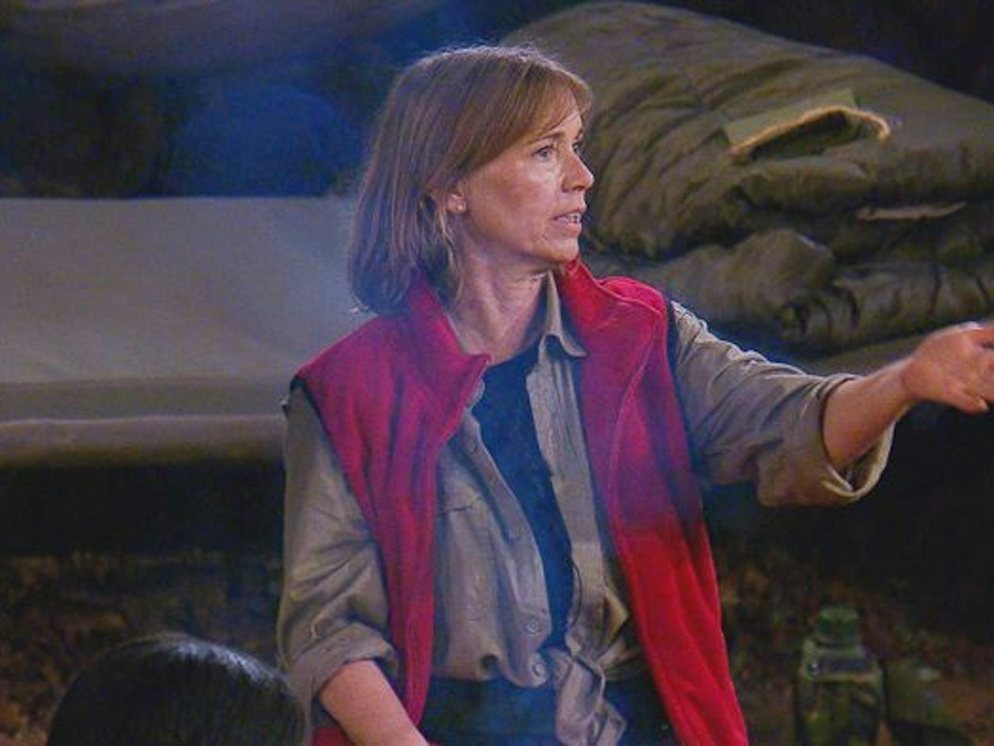 Tina Ruland im Dschungelcamp am 27. Januar 2022.