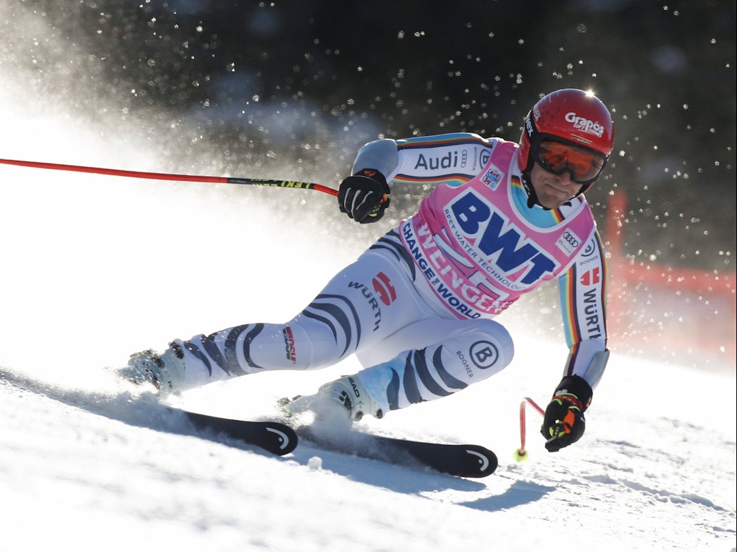 Josef Ferstl auf der Piste in Aktion.