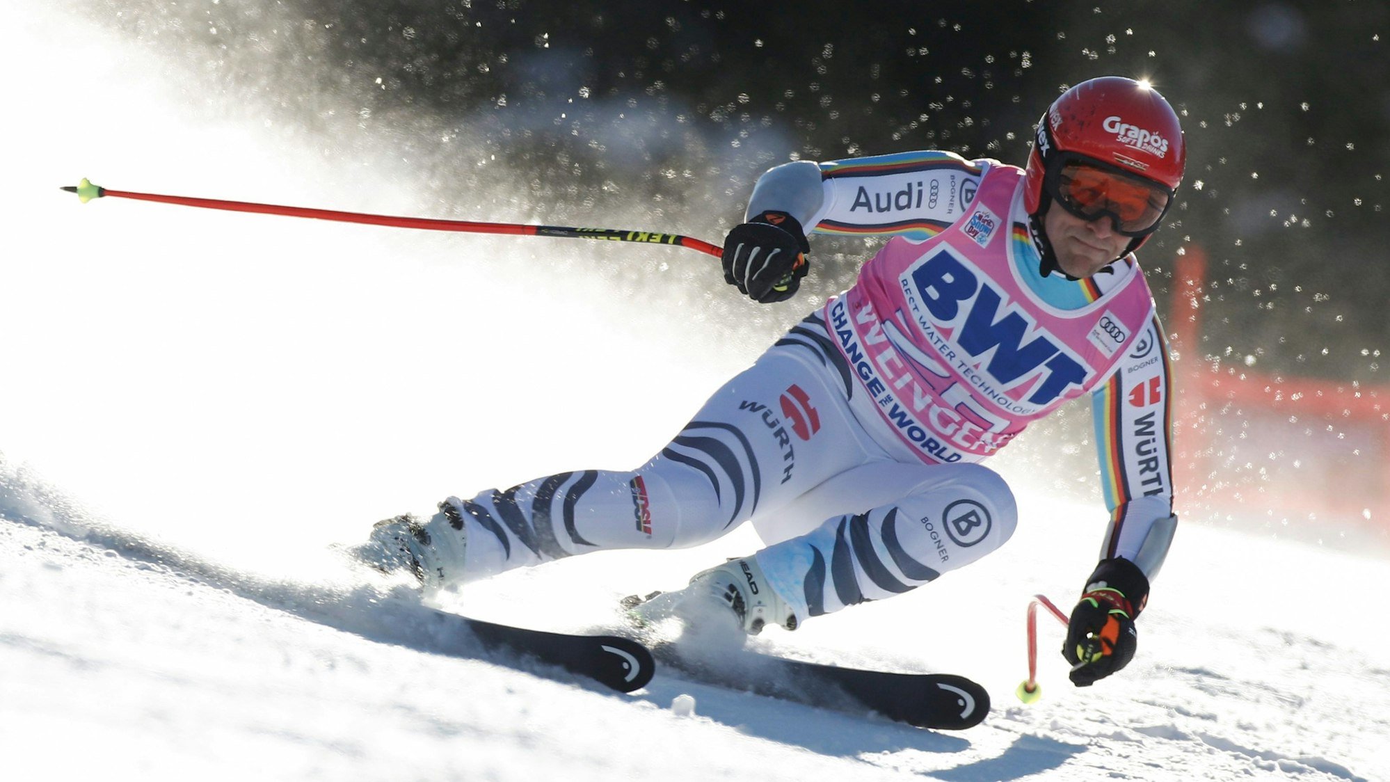 Josef Ferstl auf der Piste in Aktion.