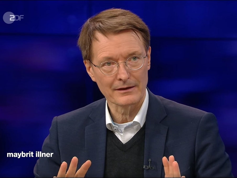 Karl Lauterbach am Donnerstagabend bei „Maybrit Illner“.