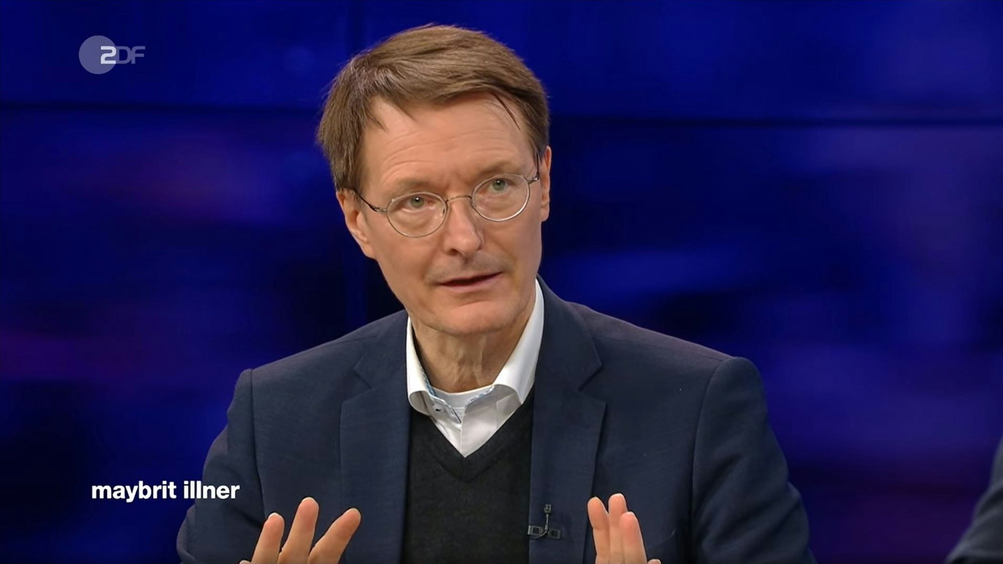 Karl Lauterbach am Donnerstagabend bei „Maybrit Illner“.